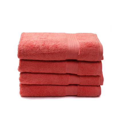 100% Cotton Zero Twist Bath Towel [Pack of 04]