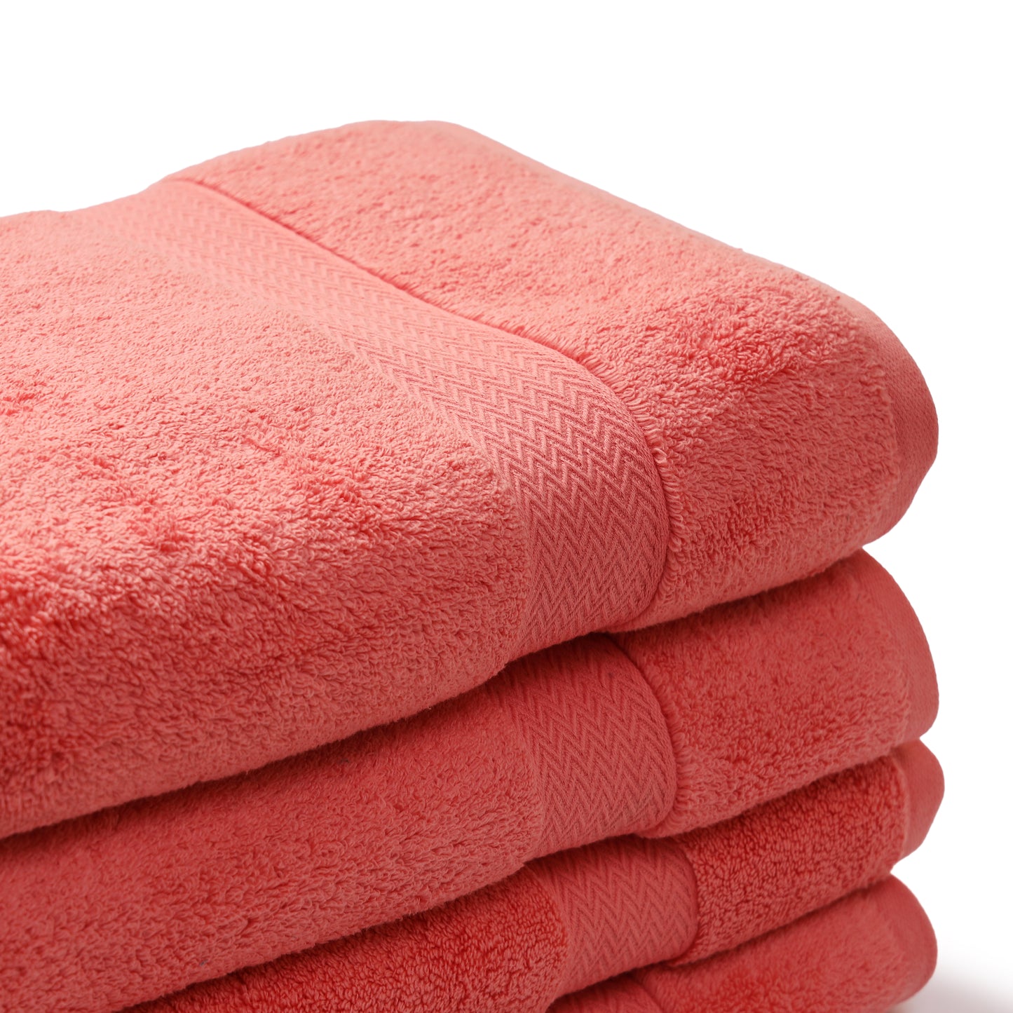100% Cotton Zero Twist Bath Towel [Pack of 04]