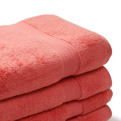 100% Cotton Zero Twist Bath Towel [Pack of 04]